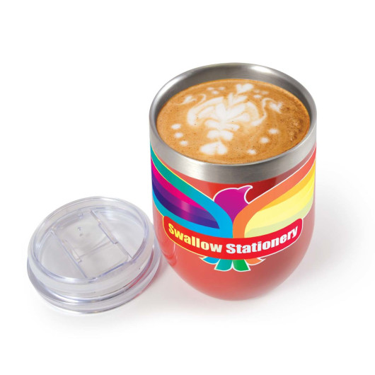 Trento Coffee Cups Lid off with coffee